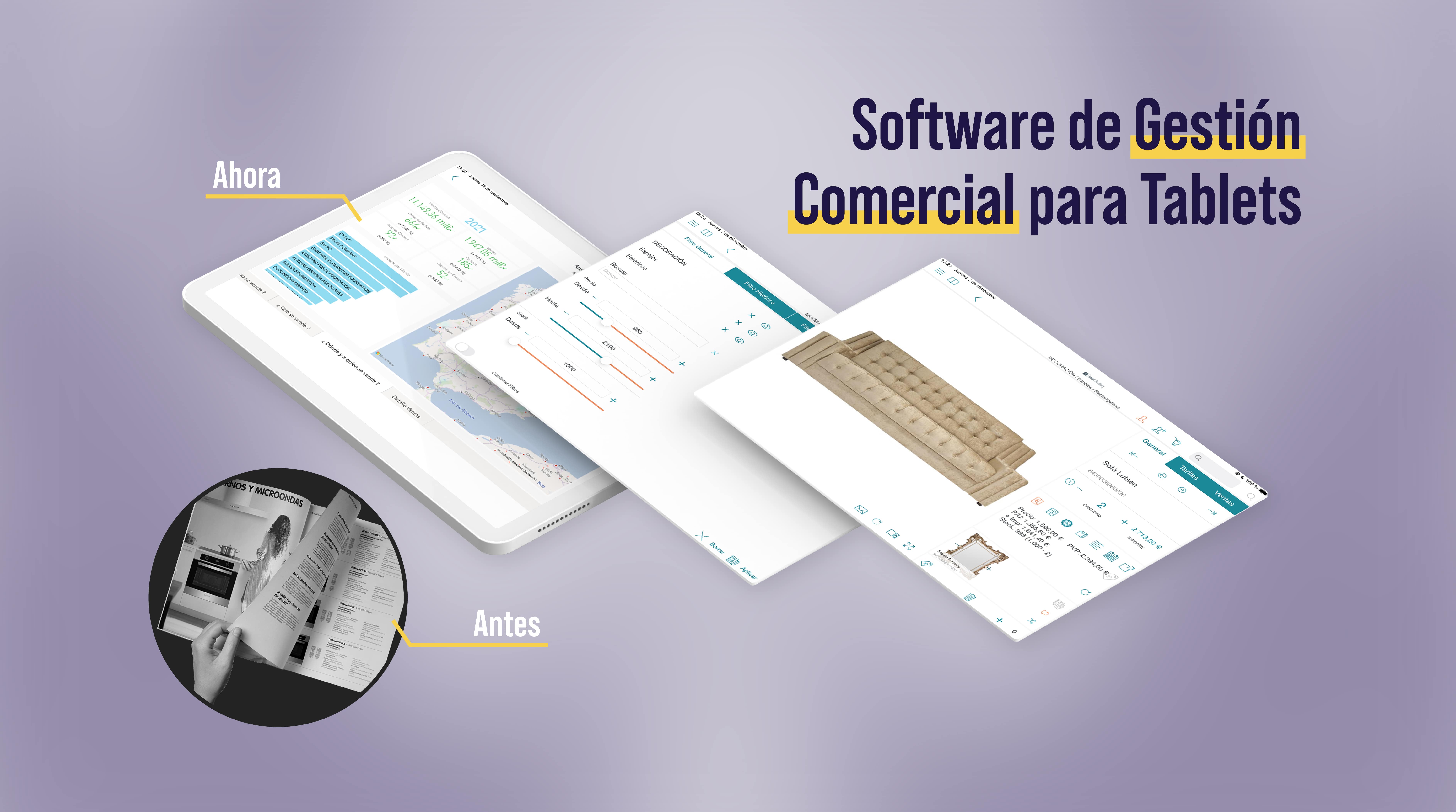 Software de gestión comercial para tablets